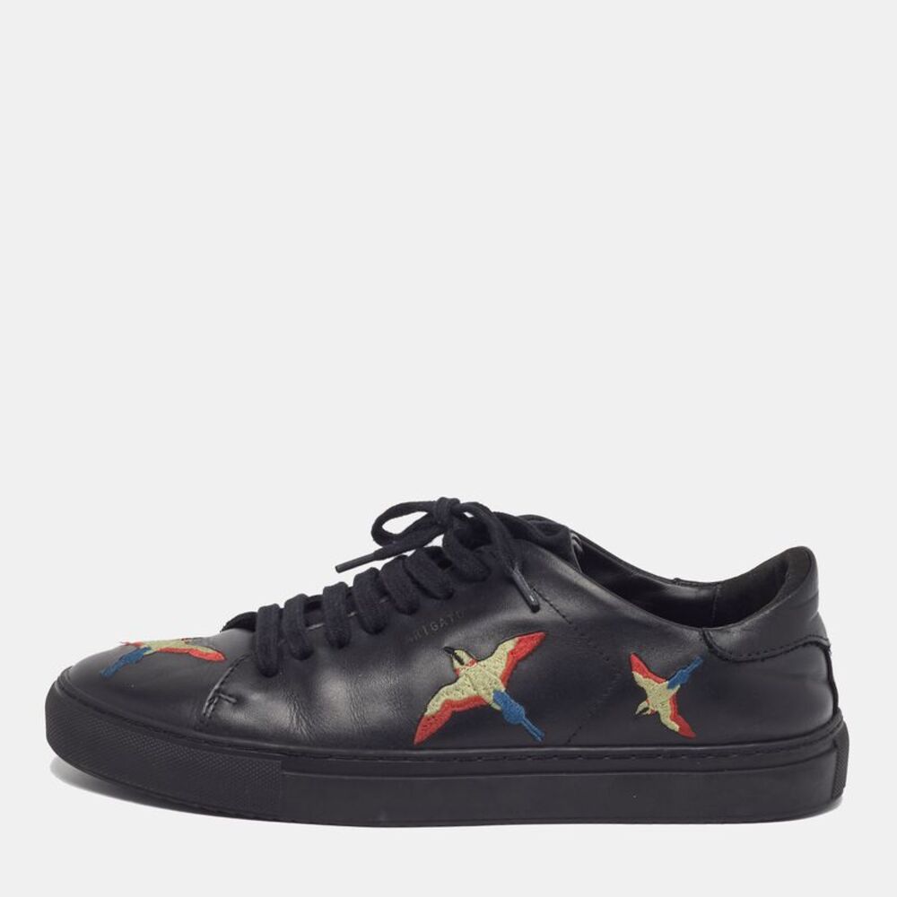 Axel Arigato Clean 90 Size 42 Black Leather Lace Up Sneakers